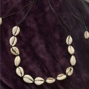 Elegant Shell Necklace with Black Cord
